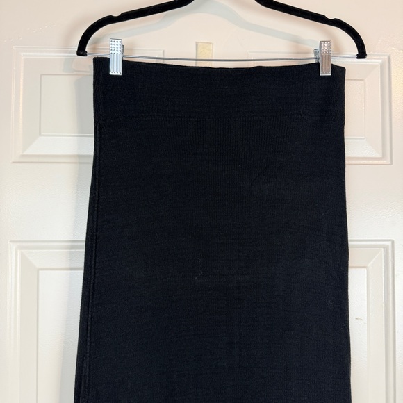 Free People Golden Hour Midi skirt black knit size Large - Picture 5 of 7